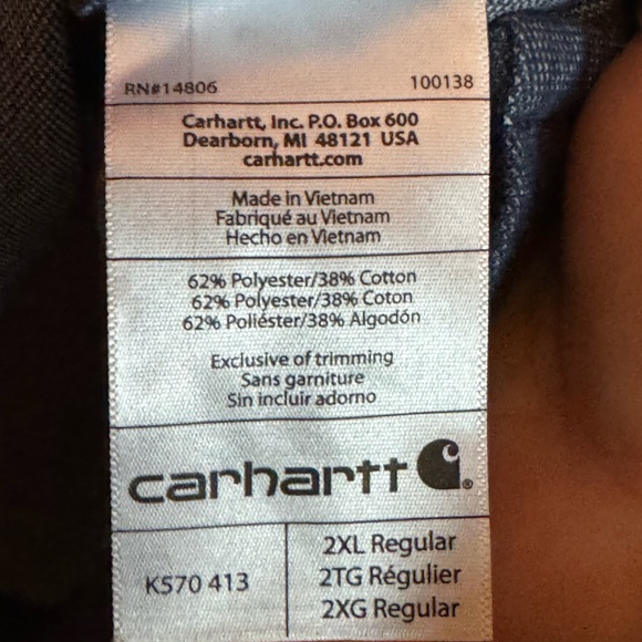 Carhartt Men’s Polo original fit - Picture 9 of 11